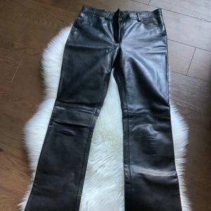 Cynthia Steffe Black Leather Jeans